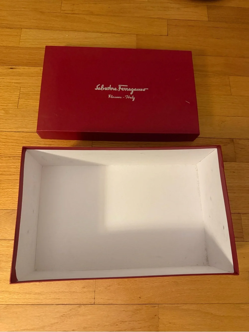 Salvatore Ferragamo Men’s Shoe Box - Deep Red ,unisex sizes 6-10